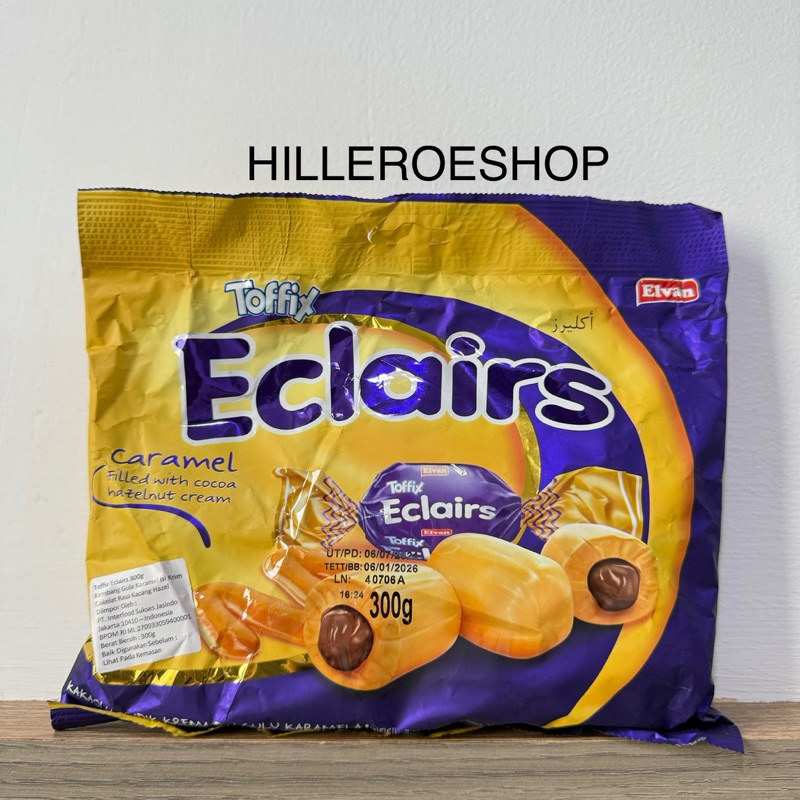 

COKLAT ELVAN TOFFIX ECLAIRS 300GRAM CARAMEL WITH COCOA HAZELNUT CREAM
