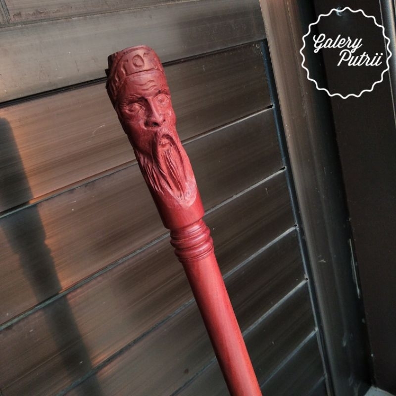 tongkat komando kayu nagasari ukir