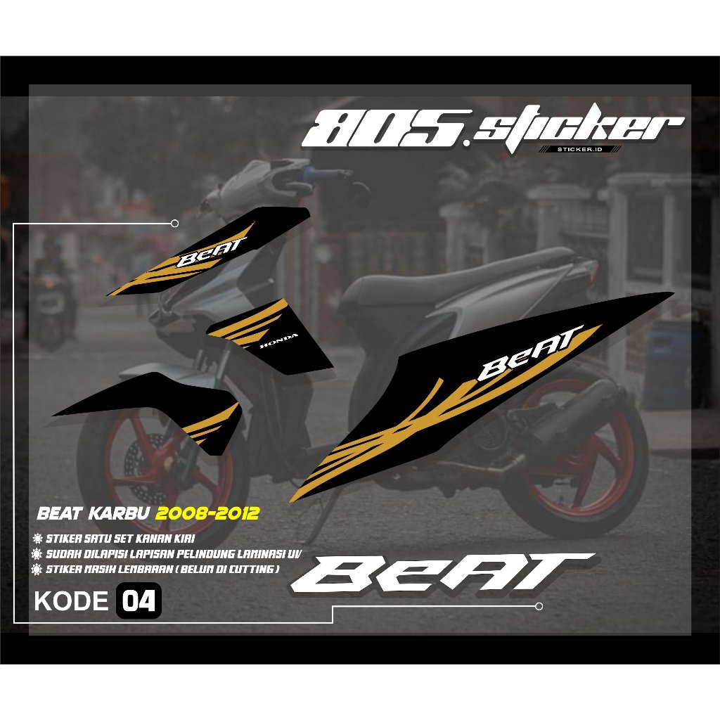 STIKER BEAT KARBU/STRIPING BEAT KARBU/STRIPING MOTOR BEAT 2008-2012 TERBARU
