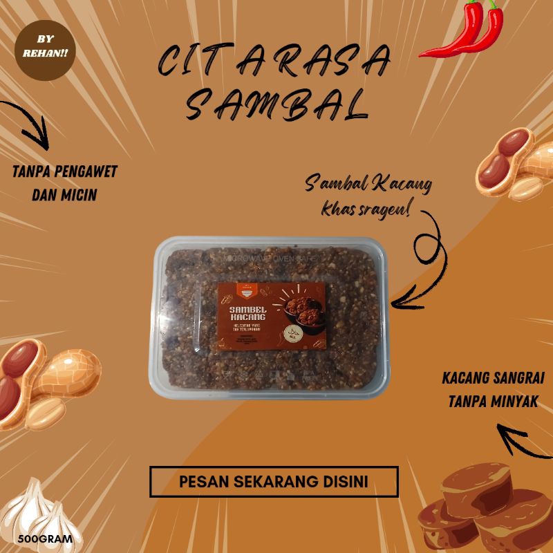 

Sambel kacang | Sambel pecel khas sragen kacang sangrai tanpa minyak 500gr