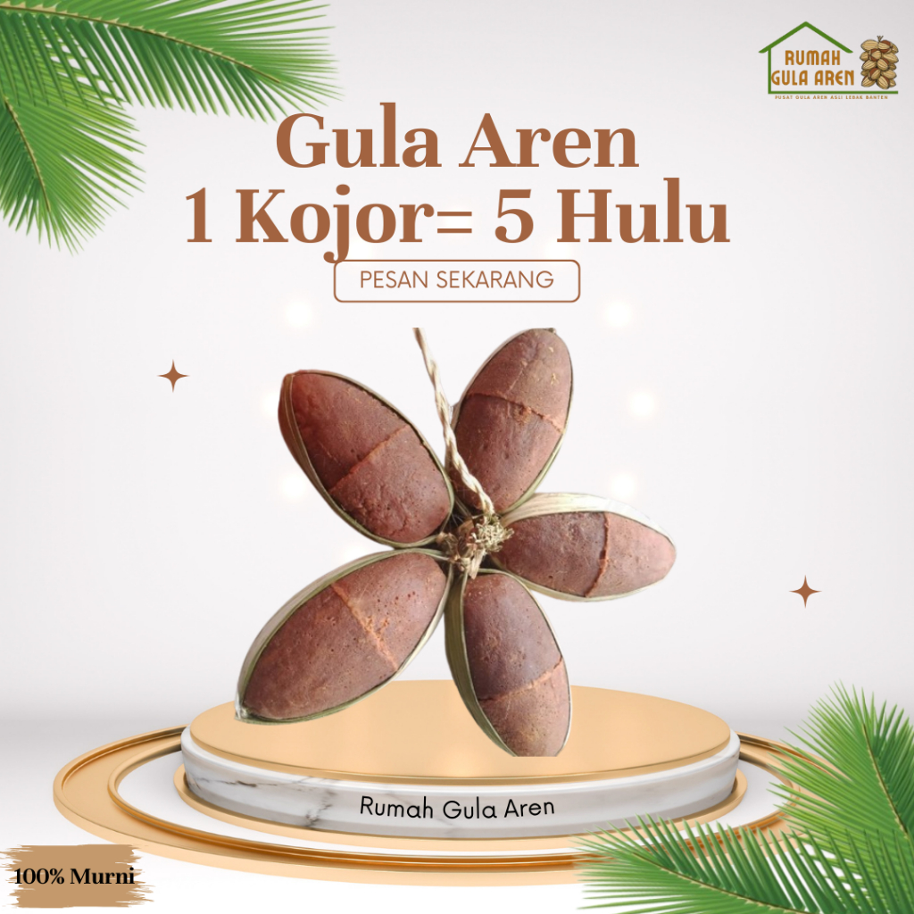 

Gula Aren Batok Premium –1 Kojor – 100% Murni & Tanpa Pengawet – Asli Lebak Banten