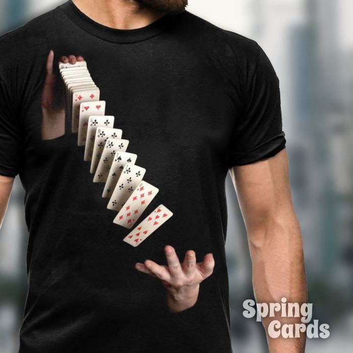 Kaos Kartu Remi T-shirt Sulap Magician Cards Baju Pesulap Main Kartu Distro Kaos Dewasa Anak