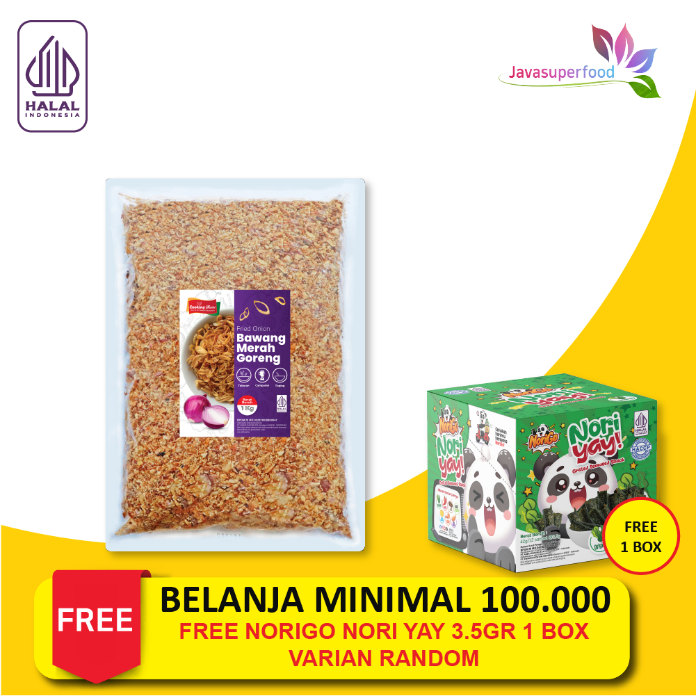 

BTN. Bawang Merah Goreng / Fried Onion/ Bawang Goreng Siap Saji Original 1Kg