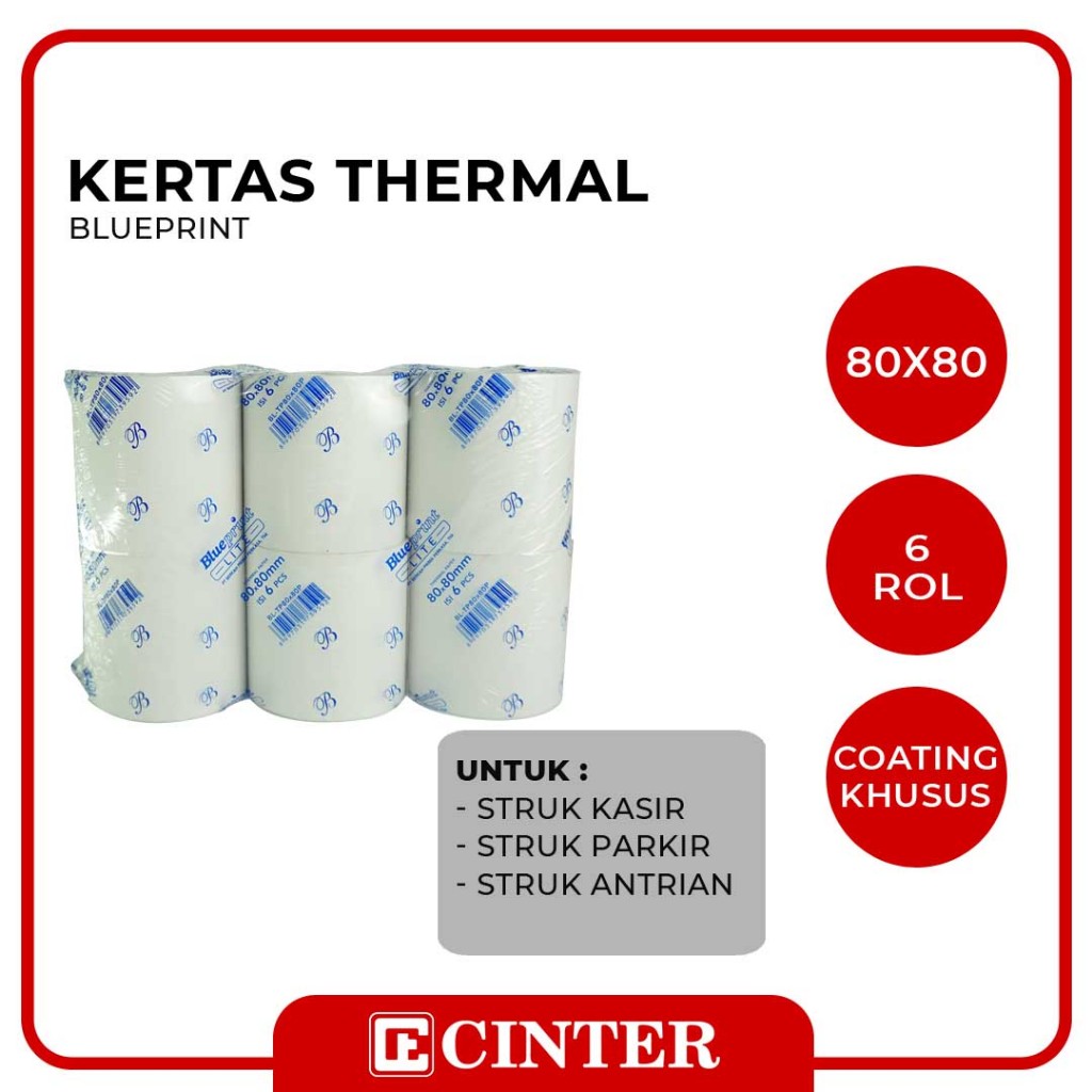 

BLUEPRINT LITE - KERTAS STRUK / KASIR / KERTAS TELSTRUK BLUEPRINT LITE 80X80-P THERMAL
