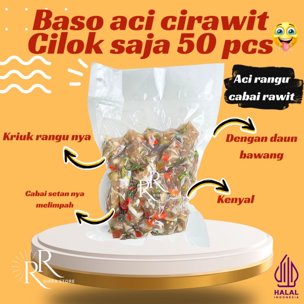 

50 PCS BASO ACI CIRAWIT [ HANYA CILOK SAJA ] HOTPOT INSTAN Food Pedas
