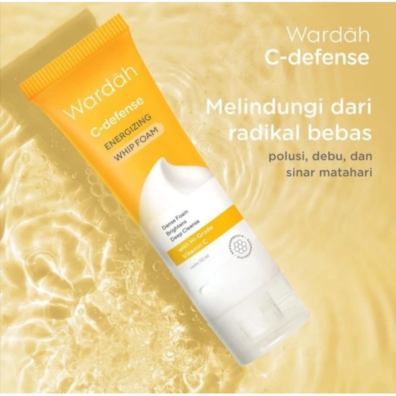 Wardah C-Defense Energizing Whip Facial Foam 100 ml / wardah c defense / sabun cuci muka