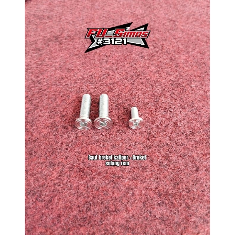 BAUT BREKET KALIPER DEPAN+BREKET SLANG REM SATRIA FUFI/FU KARBU