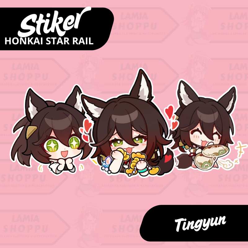 

Stiker Honkai Star Rail Tingyun | Sticker Ting Yun HSR | Merch Anime Game Vinyl Anti Air