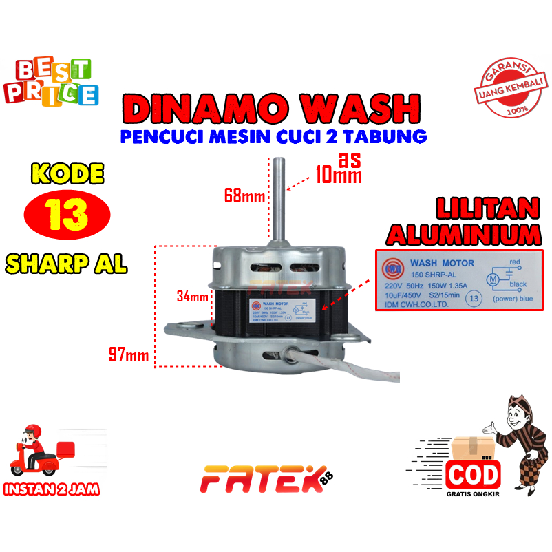 DINAMO MESIN CUCI SHARP | MESIN PENCUCI MESIN CUCI POLYTRON | DINAMO WASH PENGGILAS MESIN CUCI SHARP
