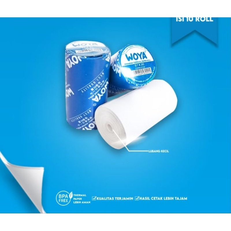 

Kertas Thermal Woya 10 roll 57x30