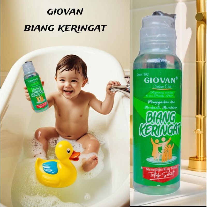 SABUN GIOVAN HIJAU BIANG KERINGAT 90 ML / SABUN MANDI CAIR BAYI