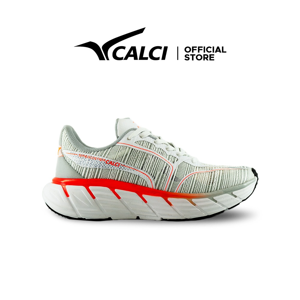 CALCI Sepatu Lari / Running Shoes Audacity Aire - White/Orange
