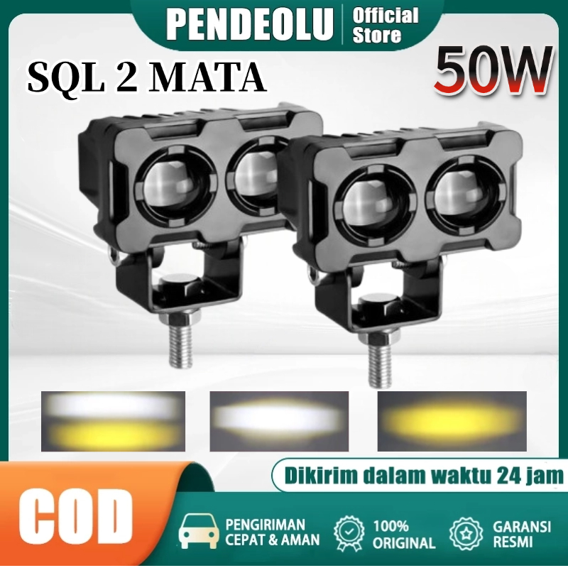 Lampu Tembak Motor Mobil /lampu Sorot Led/lampu Sorot Owl 2 Led Dc 12-24v 50w Cahaya Kuning-putih/la