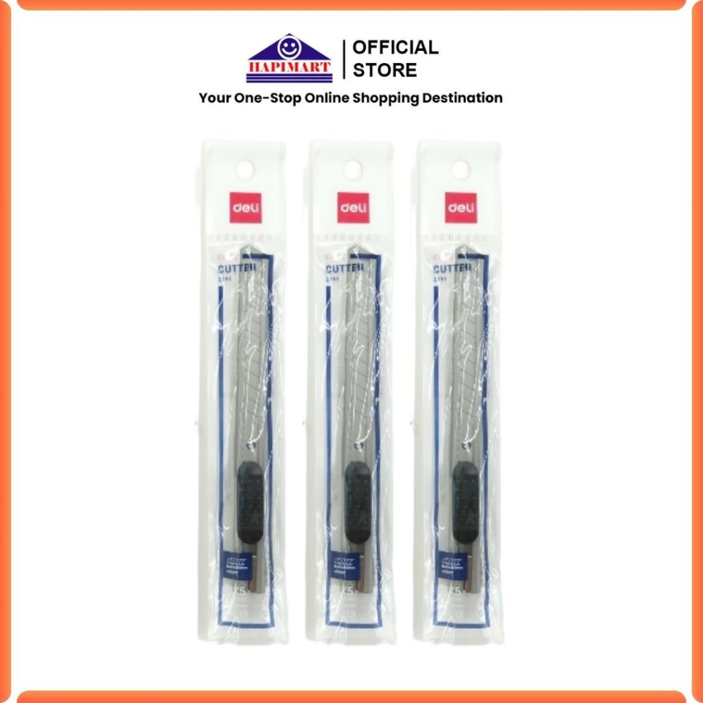 

Cutter Small Deli 2053 ( Stainless Steel )/ Cutter Serba Guna/Pisau Serbaguna Tahan Lama Pisau Baja
