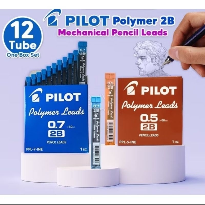 

RB Refill Isi Pensil Mekanik 2B Pilot 0.5mm / 0.7mm (12 Tube)