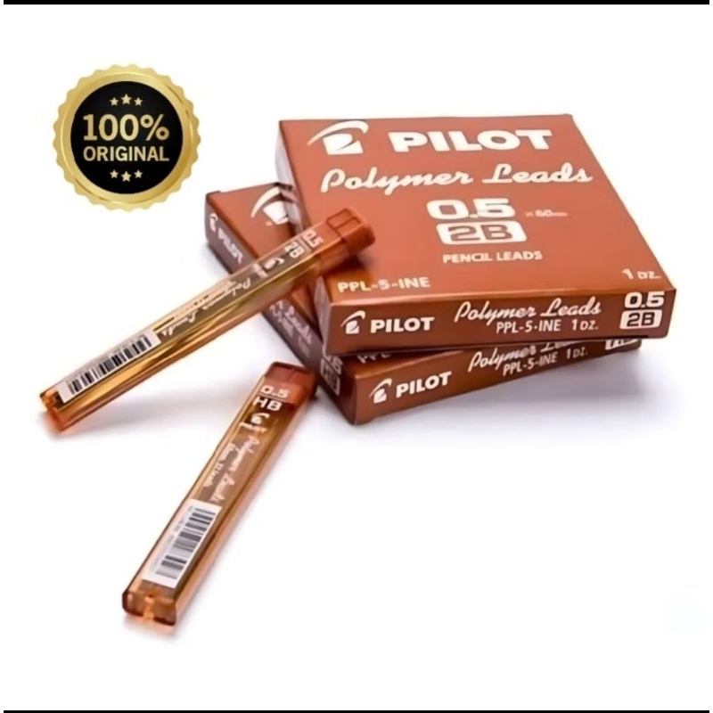 

sg Refill Isi Pensil Mekanik 2B Pilot 0.5mm / 0.7mm (12 Tube)