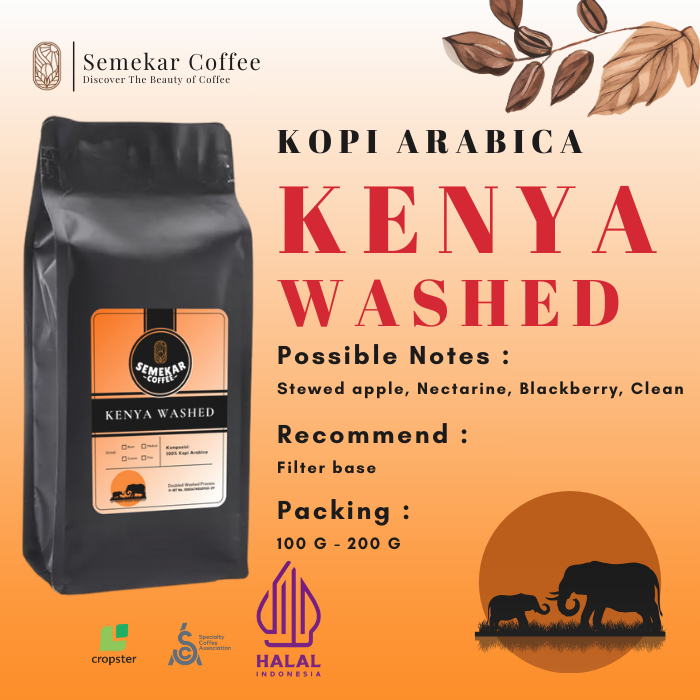

Semekar Coffee - Kenya Washed Kopi Arabica Doubled Washed Process Roasted Beans
