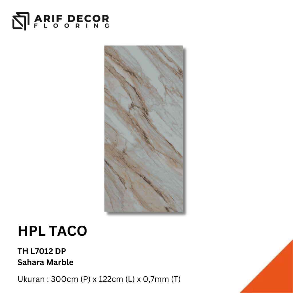 HPL TACO TH L7012 DP Sahara Marble Panjang 3m