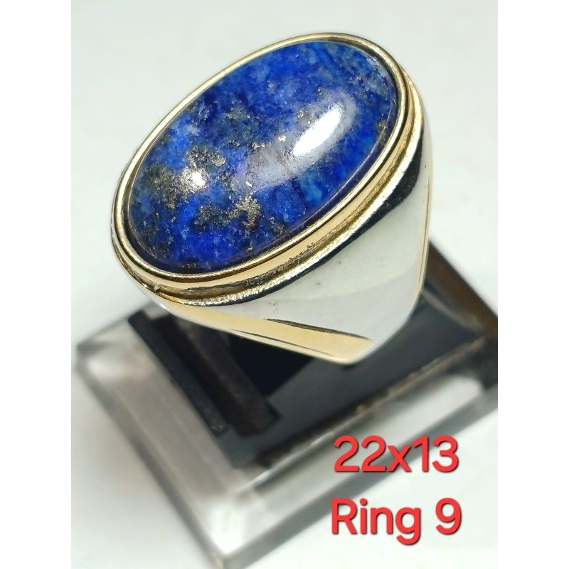 RING,9 NATURAL LAPIS LAZULI 22X13