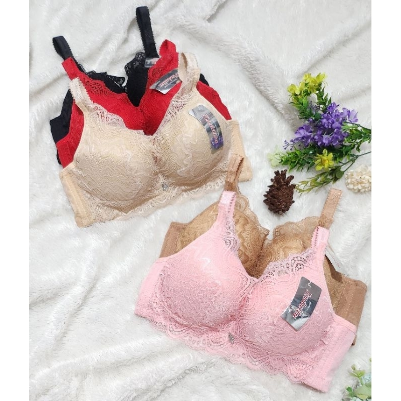 Bra Wanita Kawat Busa  Tebal  -+4-5cm Bra Push Up  Kait 3 bh 2996