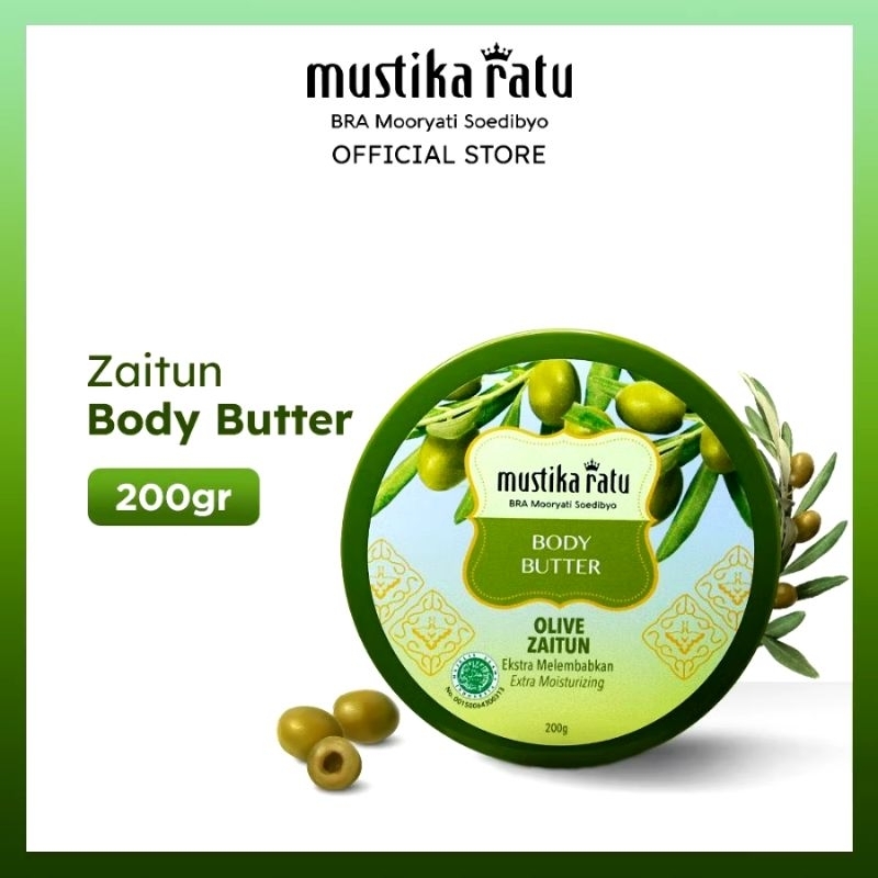 MUSTIKA RATU BODY BUTTER ZAITUN 200gr | BODY LOTION