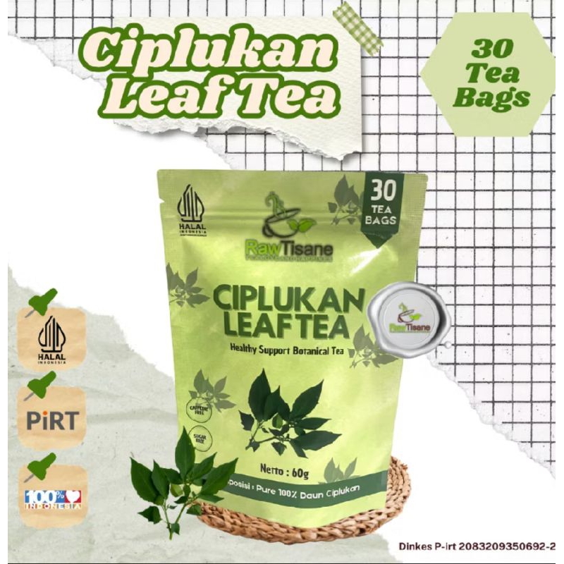 

RAW TISANE Ciplukan Leaf Tea: Teh Daun Ciplukan / Teh Celup Daun Ciplukan Isi 30 Tea Bag