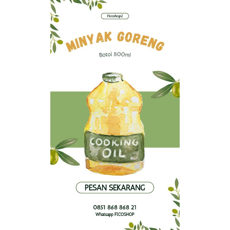 

Minyak Goreng Kelapa sawit Botol 800ml ECER
