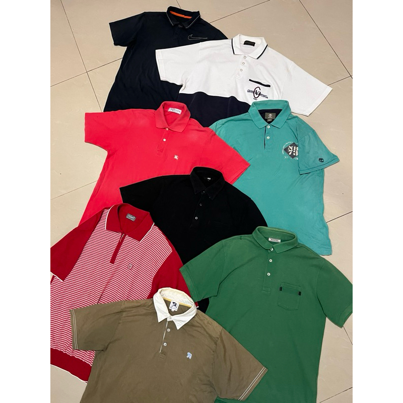 borongan polo shirt second 30 pcs