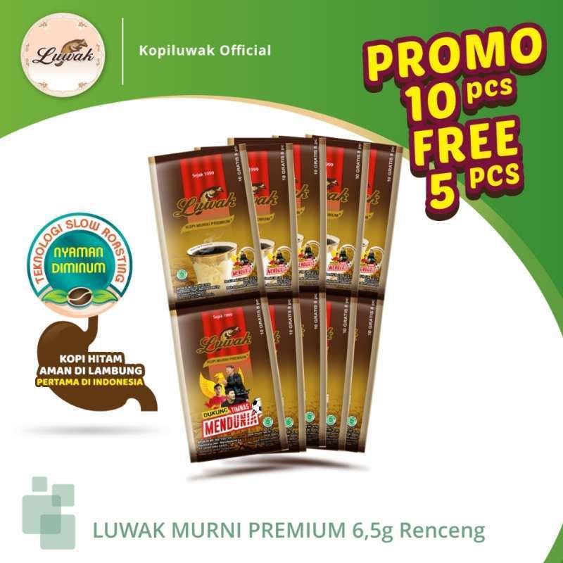 

PROMO!! beli 10 sachet gratis 5 sachet kopi luwak non gula