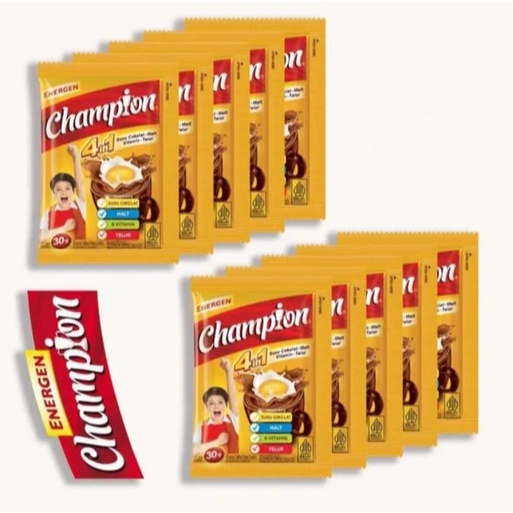 

Susu Cokelat CHAMPION Kemasan renceng isi 10 sachet