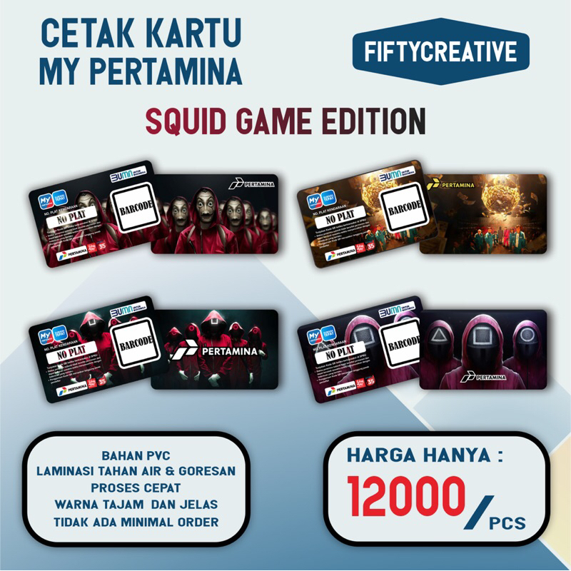 

Cetak kartu Barcode My Pertamina Squid Game Edition