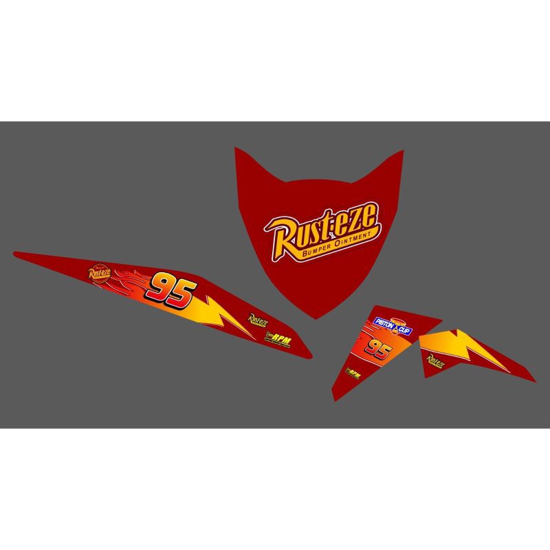 STRIPING TRANSPARAN BEAT FI LIVERY MCQUEEN RUST.EZE