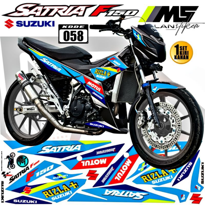 Decal Sticker Striping Variasi Satria Fu Fi injeksi Raider R 150 Fi Suzuki Satria Fu 150 Fi 2016-202