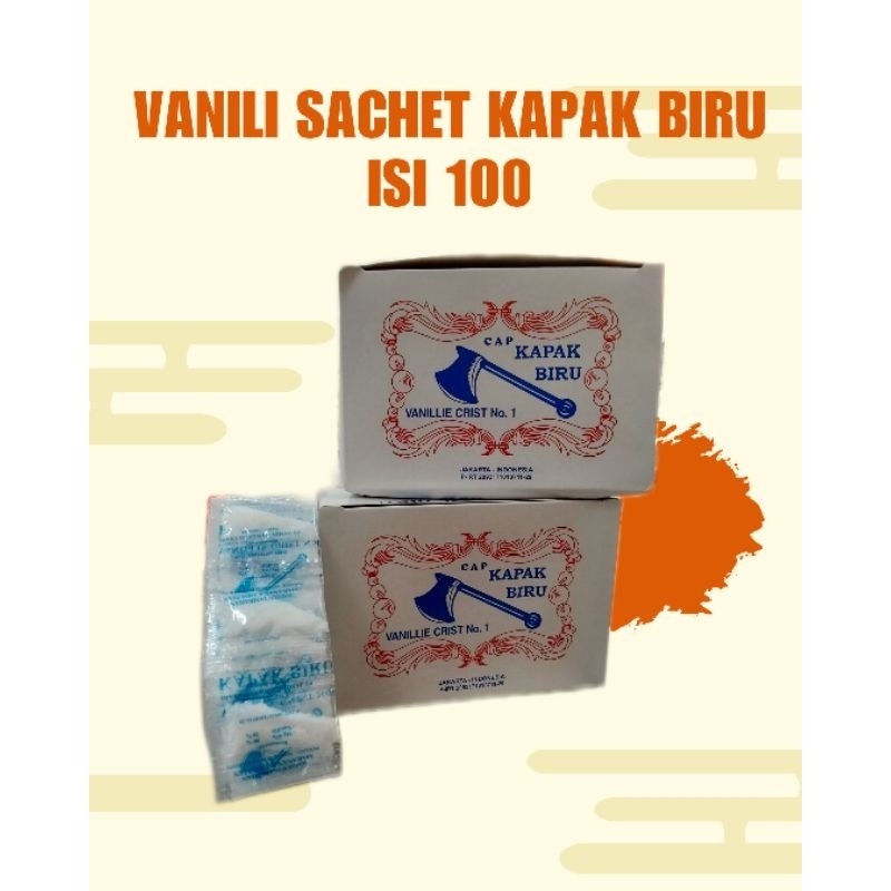 

Vanili bubuk / Vanili kristal / Sachet Cap Kapak Biru isi 100 pcs