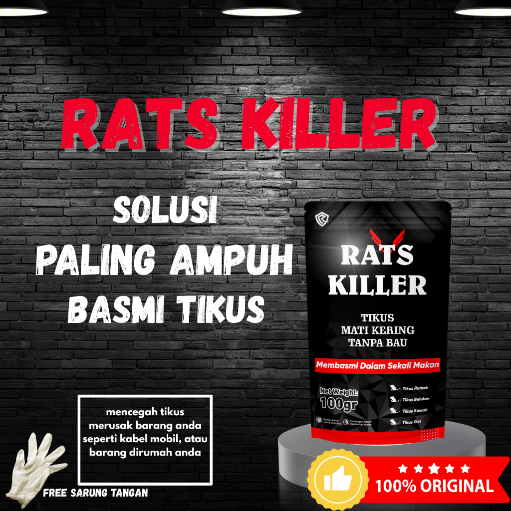RatKiller Rat Killer Racun Tikus Mati Kering Tanpa Bau / Umpan Pembasmi Tikus