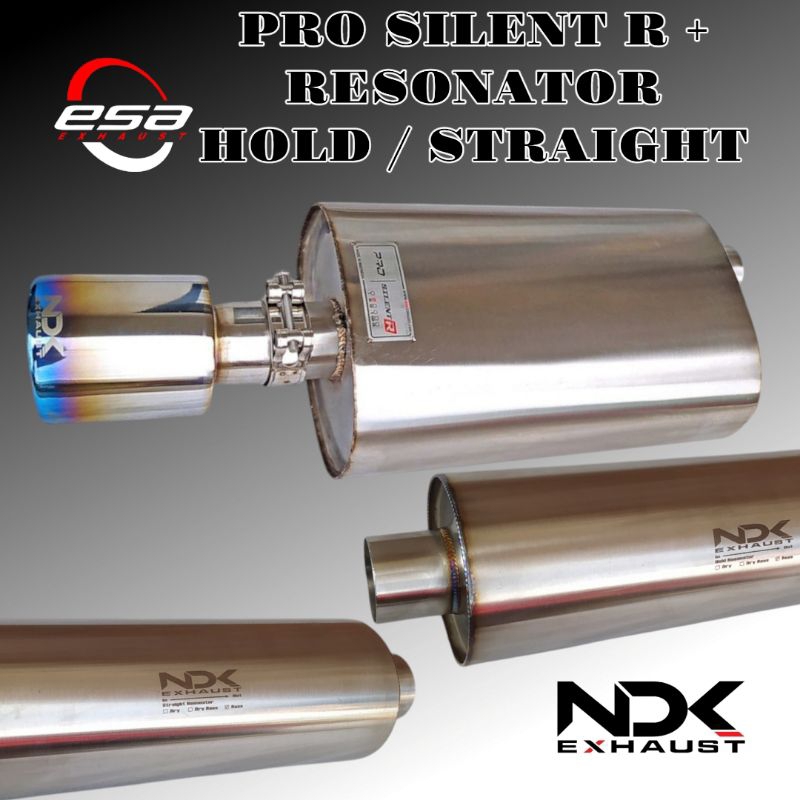 KNALPOT MOBIL RACING NDK EXHAUST PRO SILENT R DAN RESONATOR HOLD / STRAIGHT