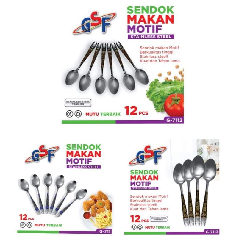 SENDOK MAKAN MOTIF BATIK TEBAL GSF / SENDOK MAKAN STAINLESS