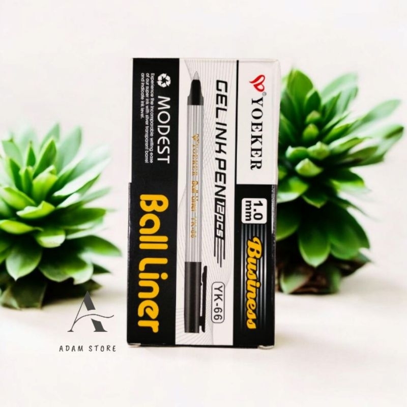 

pulpen pena pen ball liner esco es-8800 / yoeker 1,0 mm 12 pcs pena