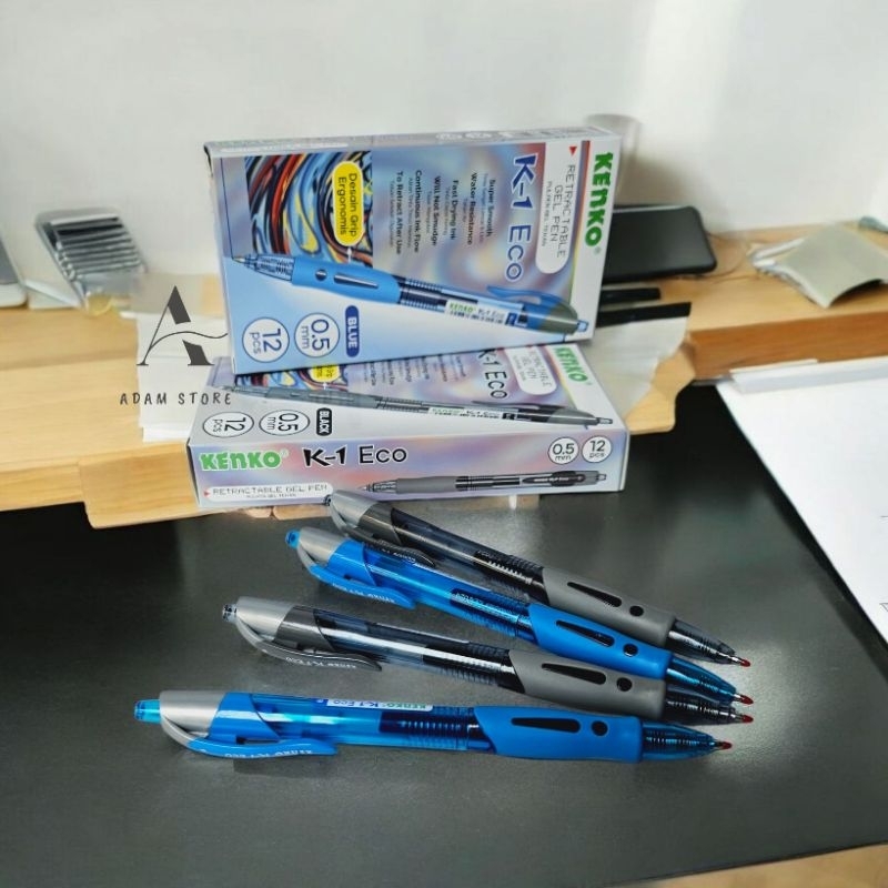 

Pulpen/Ballpoint/ pen gel Kenko K-1 Eco 1 pack isi 12 pcs