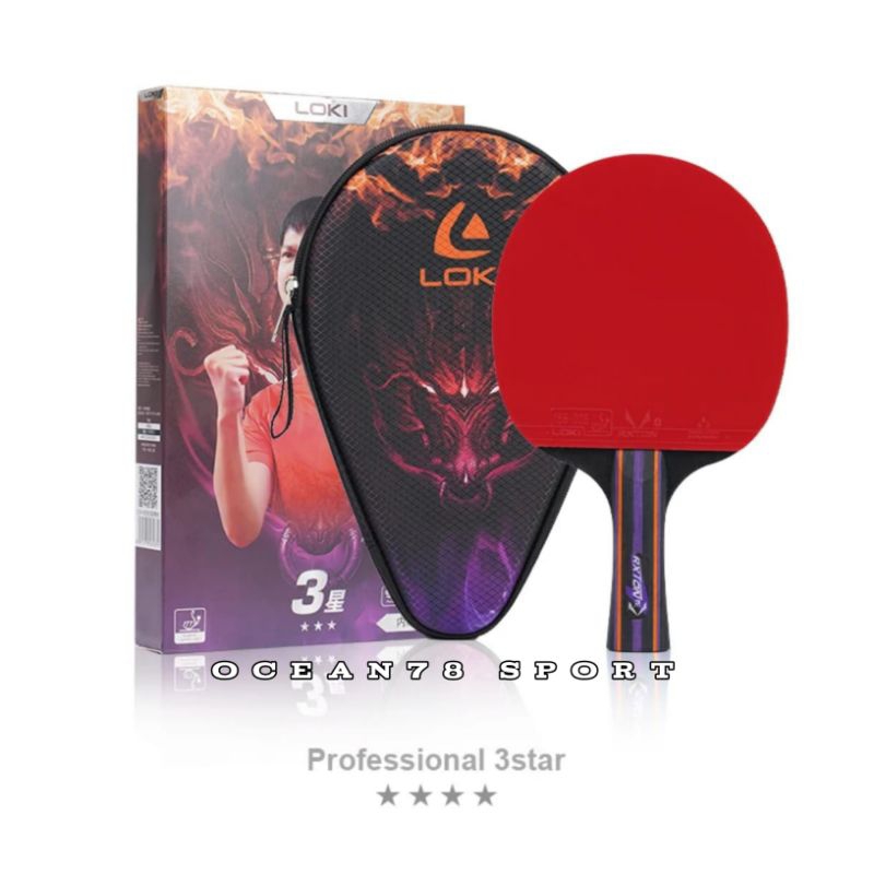 Bet Pingpong Tenis Meja Loki 3 Star Original