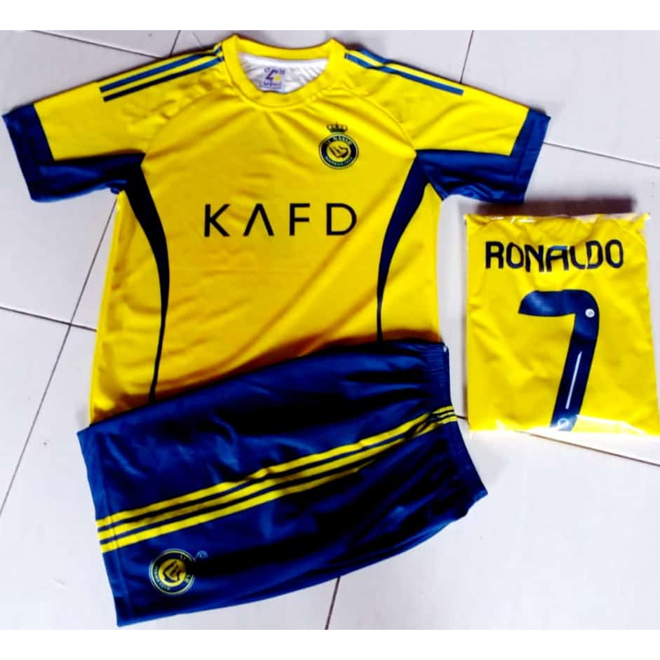 baju al nassar ronaldo | baju al nassar ronaldo jersey anak | SETELAN BOLA ANAK KIDS SD TERBARU AL N