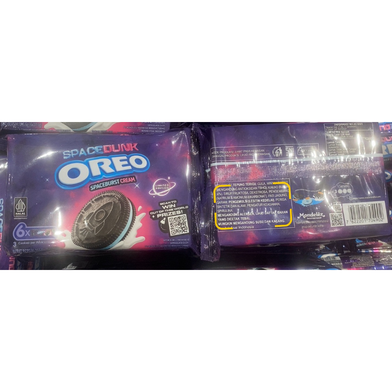

Oreo Space Dunk Tutti Fruity kemasan isi 6