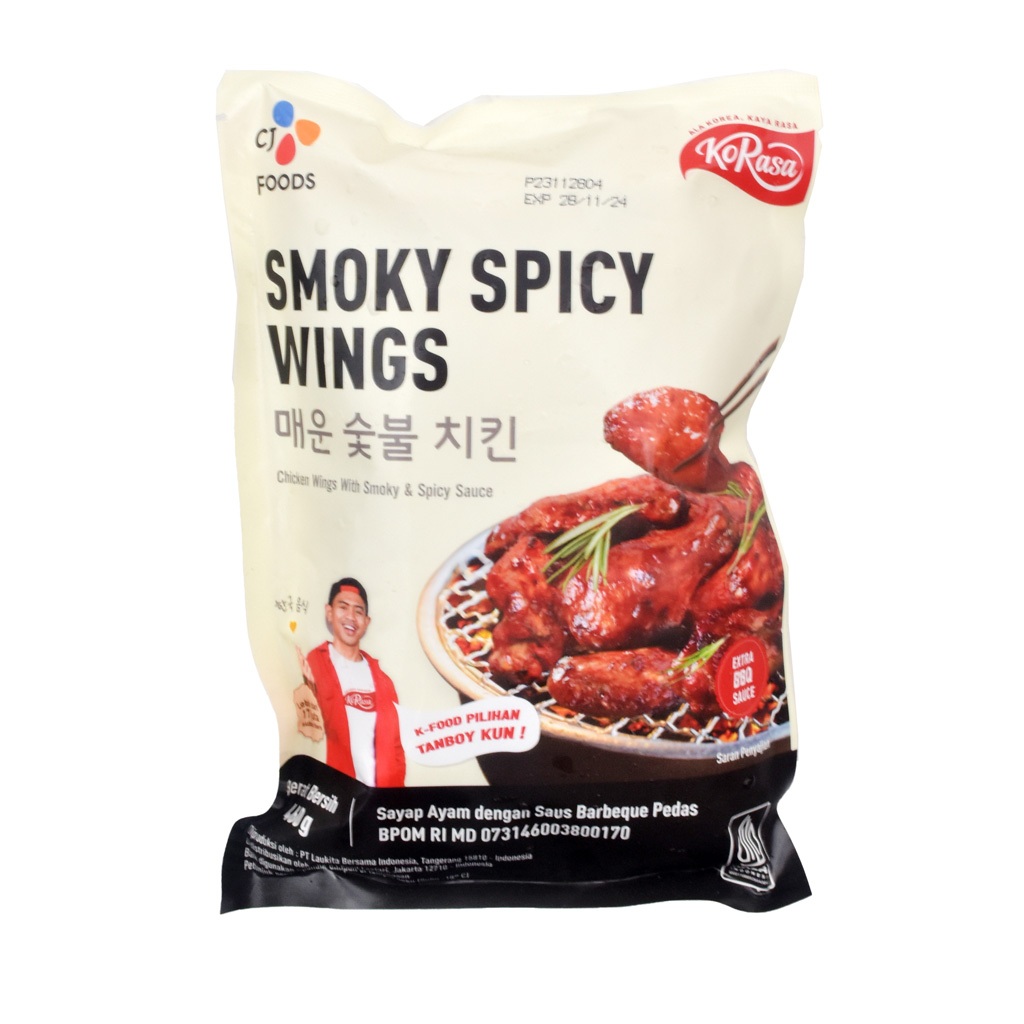 

Cj Food Korasa Smoky Spicy Wings / Sayap Ayam Bumbu Pedas 460 Gr