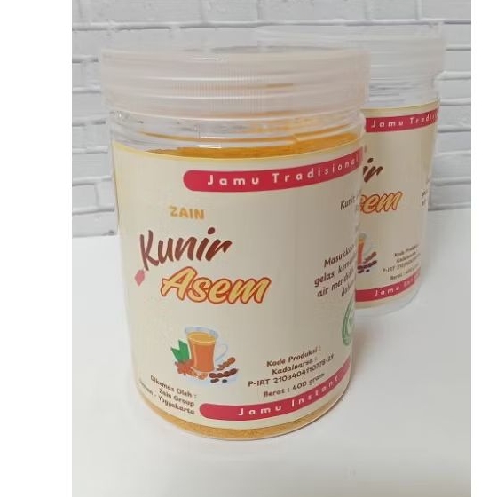 

Kunir Asem / Kunyit Asam Bubuk Zain 400gr Jamu Tradisional Instan Langsung Seduh