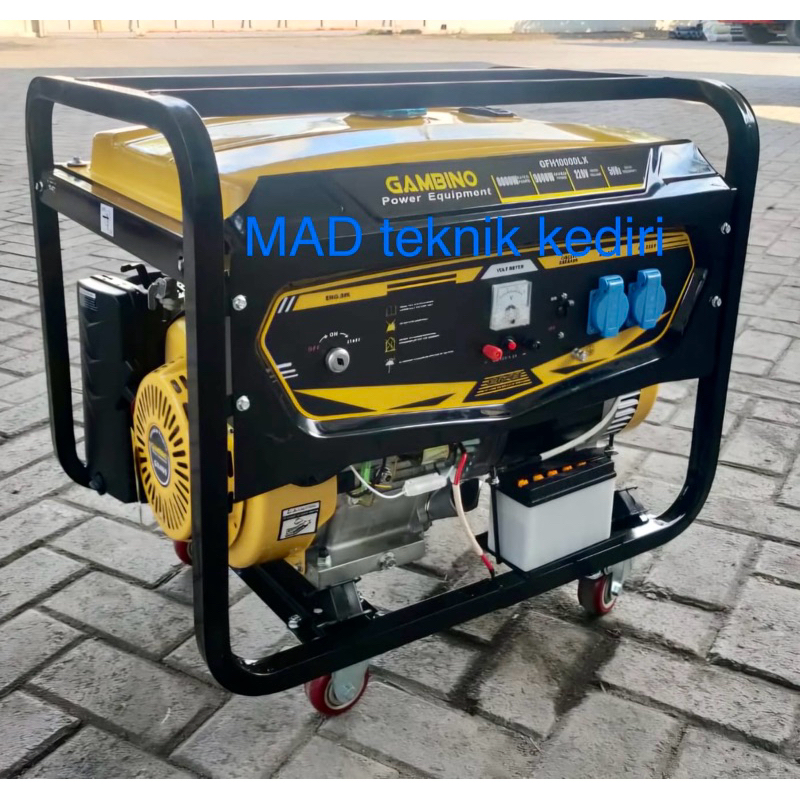 Bamboogrove_ Mesin Genset Bensin 8000 - 9000 Watt Gambino Gfh-10000Lx Double Elektrik Stater