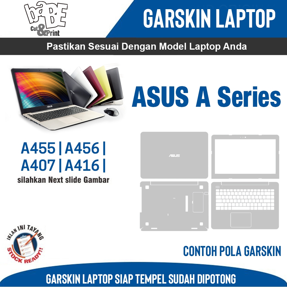 Garskin Laptop Asus A Series | Skin Laptop Asus A Series