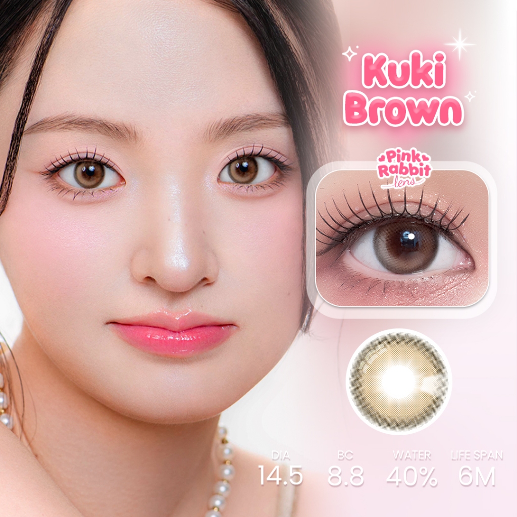 PINKRABBIT SOFTLENS KUKI BROWN - Normal, Minus 0.5 S/D 10.00 (1PCS/Sebelah) #softlensnyaman #softlen
