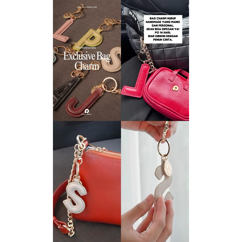 PO CHARM BAG ALFABET PAPILLON