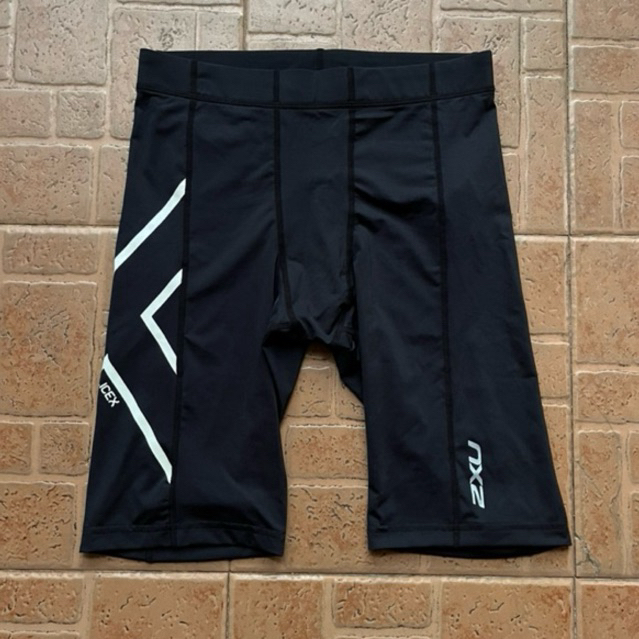 Legging Shorts Compression 2XU Men’s Ice X Logo Black White Original size M