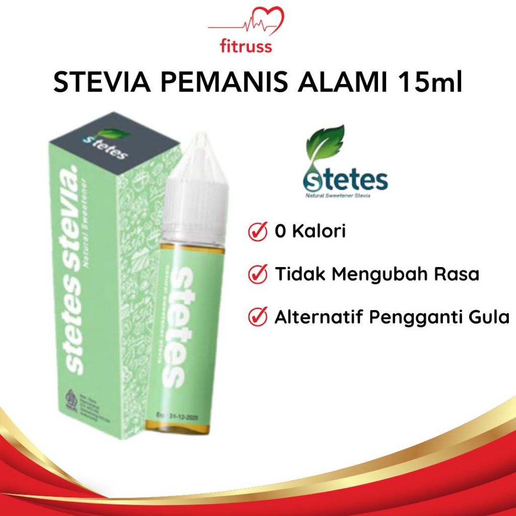 

STETES Stevia Pemanis Alami Cair Tetes Sweetener 15ml
